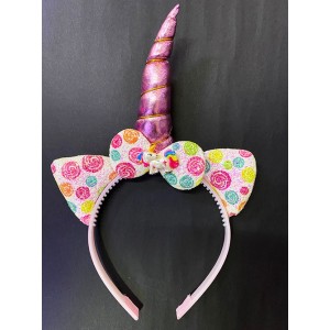 Soft Pembe Boynuzlu At Figürlü Çocuk Unicorn Tacı 17X27 Cm