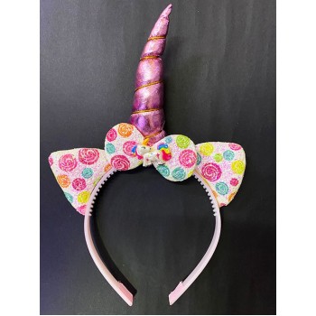 Soft Pembe Boynuzlu At Figürlü Çocuk Unicorn Tacı 17X27 Cm