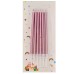 Soft Pembe Renk Uzun Pasta Parti Mumu 6 Adet 16 Cm