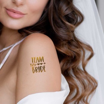 Tekli Bride Tattoo Model 6 - Altın Yaldız - 5,5 Cm X 5,5 Cm - Geç..