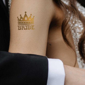 Tekli Bride Tattoo Model 7 - Altın Yaldız - 5,5 Cm X 5,5 Cm - Geç..