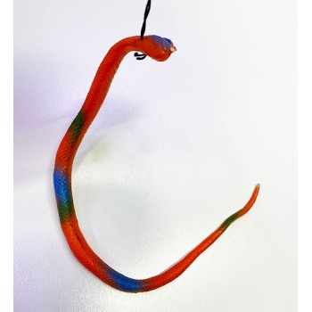 Turuncu Renk Gerçekçi Silikon Yumuşak Yılan 37 Cm