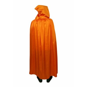 Turuncu Renk Kapişonlu Halloween Pelerin 140 Cm