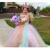 Unicorn Çocuk Kostümü - Unicorn Pony Kostümü Ve Taç Seti 9-11 Yaş