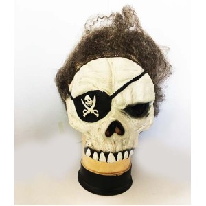 Uzun Saçlı Korsan Göz Maskeli Lateks Korsan Et Maske