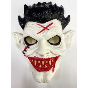Yara Efektli Kanlı Ağız Uzun Kulaklı Korku Maskesi 23X25 Cm