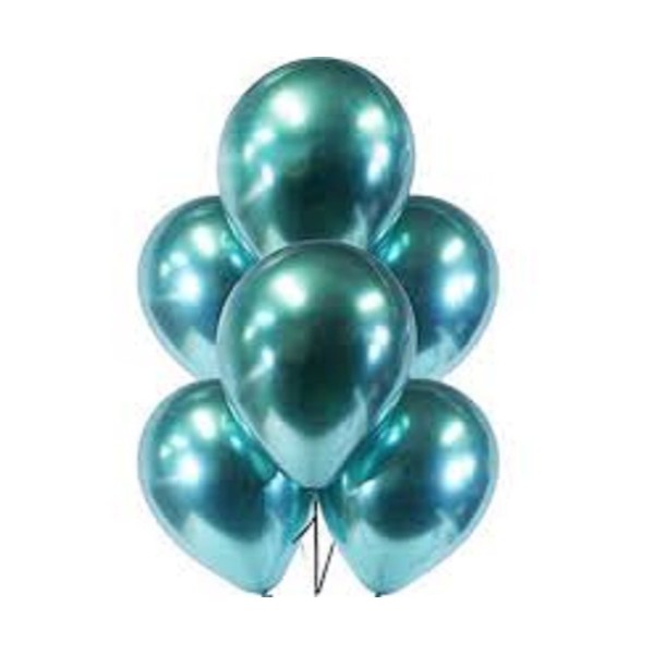 Yeşil Renk Krom Balon 5 Adet
