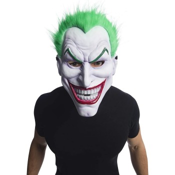 Yeşil Saçlı Plastik Killer Joker Maskesi 31X22 Cm