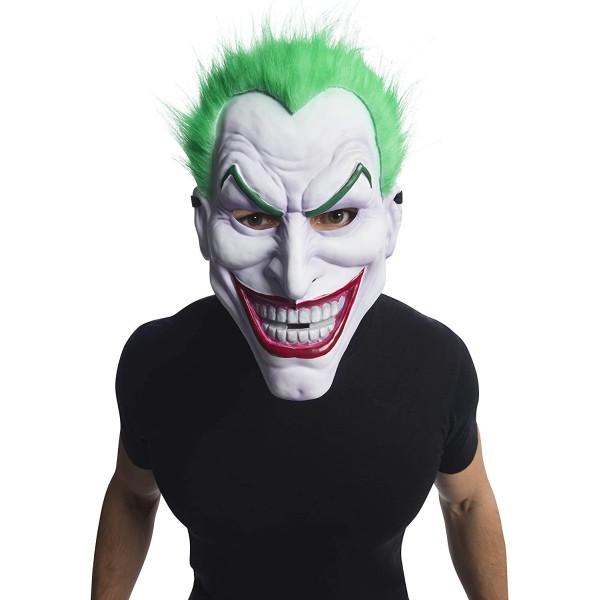 Yeşil Saçlı Plastik Killer Joker Maskesi 31X22 Cm