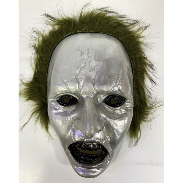 Yeşil Saçlı Plastik Michael Myers Maskesi 26X17 Cm