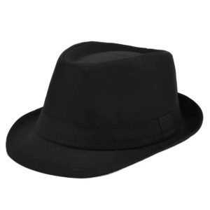 Yetişkin Boy Siyah Renk Şeritli Michael Jackson Fötr Şapka