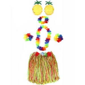 Yetişkin Ve Çocuk Uyumlu Luau Aloha Hawaii Rengarenk 40 Cm Etek A..