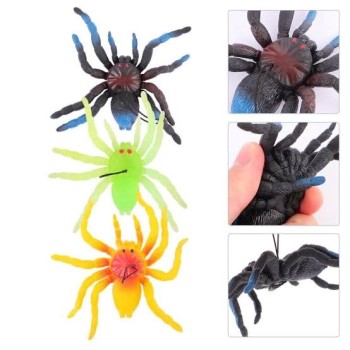 Yumuşak Plastik Malzemeden İmal Karışık Renk Tarantula Örümcek 6 ..