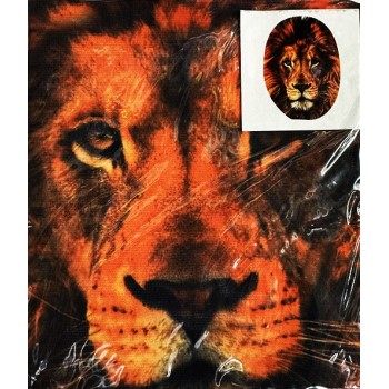 Yüze Yapışan Kafaya Tam Geçmeli Streç Aslan Maske Bez Maske Model..