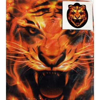 Yüze Yapışan Kafaya Tam Geçmeli Streç Aslan Kaplan Maske Bez Mask..