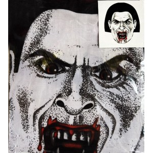 Yüze Yapışan Kafaya Tam Geçmeli Streç Kanlı Vampir Maske Bez Mask..