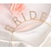 Altın Gold Renk Bekarlığa Veda Kristal Taş Bride Tacı İthal 16X10 Cm