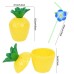 Ananas Hawaii Luau Aloha Pipetli İçecek Kabı Bardak 10X13 Cm 1 Adet