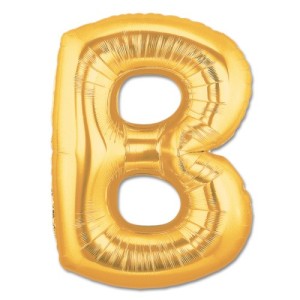 B Harf Folyo Balon Altın Renk 40 İnç