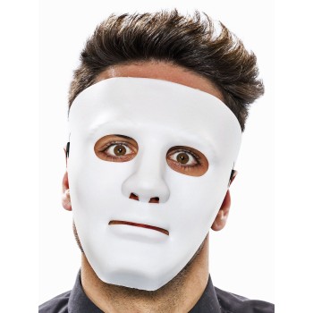 Beyaz Renk Hip Hop Anonim Jabbawockeez Dans Maskesi 18X19 Cm