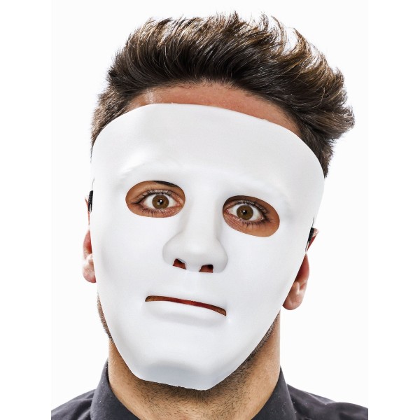 Beyaz Renk Hip Hop Anonim Jabbawockeez Dans Maskesi 18X19 Cm