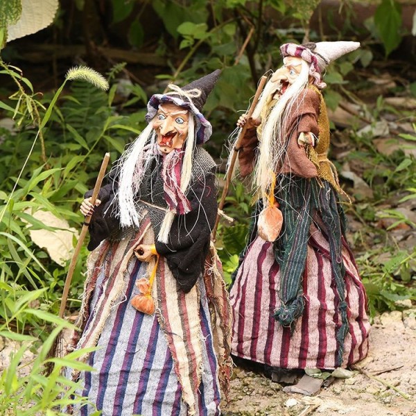Cadılar Bayramı Halloween Sensörlü Dekoratif Cadı 60 Cm 1 Adet