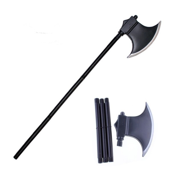 Siyah Renk Plastik Savaş Baltası Viking Baltası 100 Cm