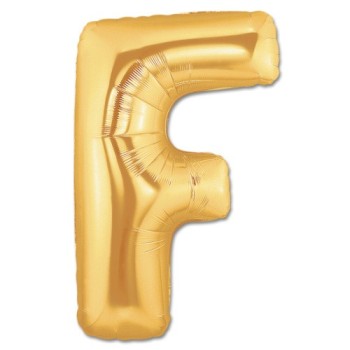 F Harf Folyo Balon Altın Renk 40 İnç