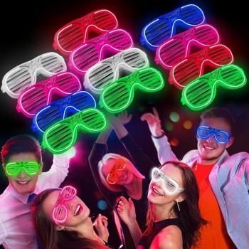 Glow Model 3 Farklı Fonksiyonlu Işıklı Panjur Parti Gözlüğü Karış..