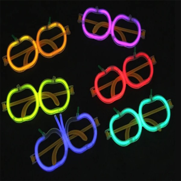 Glow Elma Gözlük - Glow Partisi Gözlüğü - Glow Gözlük 12 Adet
