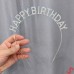 Gümüş Kristal Taşlı Happy Birthday Doğum Günü Tacı İthal Ürün A Kalite 17X16 Cm