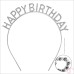 Gümüş Kristal Taşlı Happy Birthday Doğum Günü Tacı İthal Ürün A Kalite 17X16 Cm