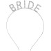 Gümüş Renk Bekarlığa Veda Kristal Taş Bride Tacı İthal 16X10 Cm