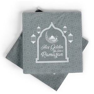 Gümüş Renk Hoşgeldin Ya Şehr-İ Ramazan Kağıt Peçete 20 Adet