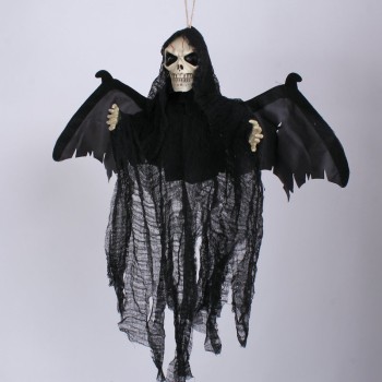Halloween Kanat Çırpan Kurukafa Siyah Renk