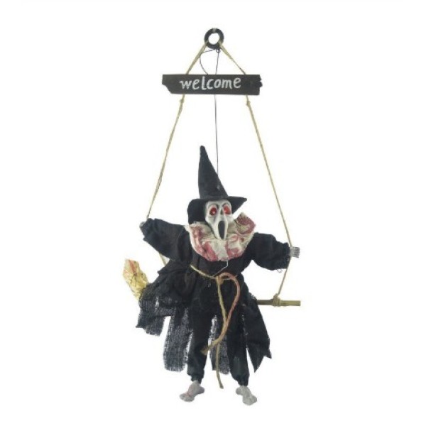 Halloween Sensörlü Sesli Işıklı Welcome İskelet Siyah