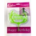 Happy Birthday Dallı Cake Topper 4 Adet