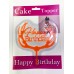 Happy Birthday Dallı Cake Topper 4 Adet