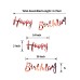 Happy Birthday Parlak Banner Flama Kırmızı Renk