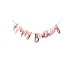 Happy Birthday Parlak Banner Flama Kırmızı Renk
