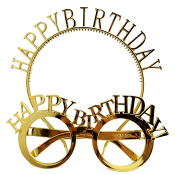 Happy Birthday Yazılı Taç Ve Happy Birthday Yazılı Gözlük Seti Al..