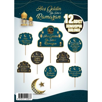Hoşgeldin Ya Şehr-İ Ramazan 12 Farklı Konuşma Balonları 12 Adet