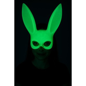 Karanlıkta Parlayan Fosforlu Tavşan Maskesi - Glow Bunny Masquera..