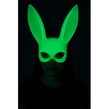 Karanlıkta Parlayan Fosforlu Tavşan Maskesi - Glow Bunny Masquera..