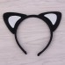 Kedi Kulak Taç Siyah İçi Beyaz Renk Pofuduk 15X17 Cm