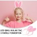 Kenarları Dantelli Pembe Pullu Payetli Led Işıklı Tavşan Kulak Taç 23X19 Cm