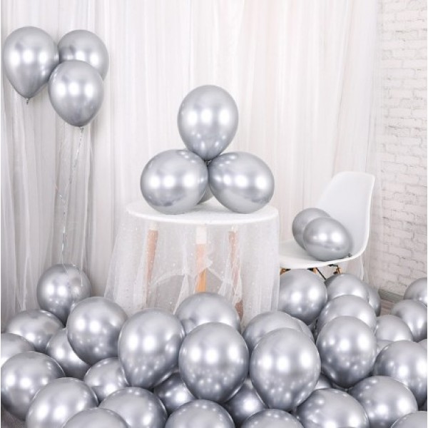 Krom Balon Gümüş Renk 50 Adet