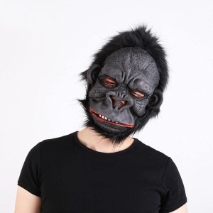 Lateks Goril Maskesi Maymun Maskesi Et Maskesi Orangutan Siyah Sa..