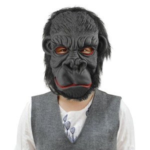 Lateks Goril Maskesi Maymun Maskesi Et Maskesi Orangutan Siyah Sa..