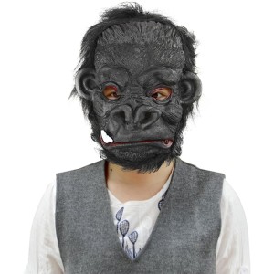 Lateks Goril Maskesi Maymun Maskesi Et Maskesi Orangutan Siyah Sa..